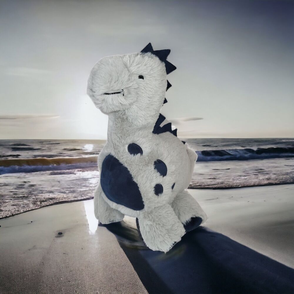 Lambs &‎ Ivy Plush Dinosaur Spike Blue Gray Stuffed Animal 2020 12”